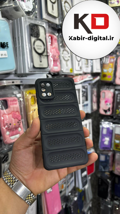 قاب گوشی Galaxy A31/51 سامسونگ سیلیکونی پافر PC توری زیر بسته محافظ لنز دار مشکی