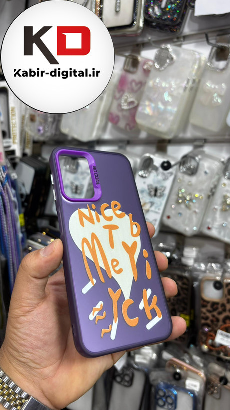 قاب گوشی Galaxy A14 سامسونگ So CooL اورجینال Qseries اسپرت دکمه کرومی بنفش