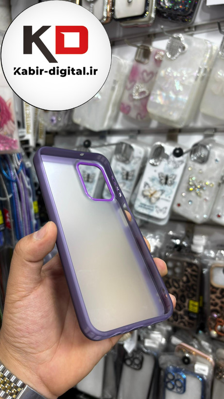 قاب گوشی Galaxy A14 سامسونگ So CooL اورجینال Qseries اسپرت دکمه کرومی بنفش