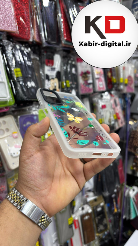 قاب گوشی Galaxy A13 4g سامسونگ So CooL سوکول اورجینال فانتزی دکمه کرومی طرح گل های بهاری