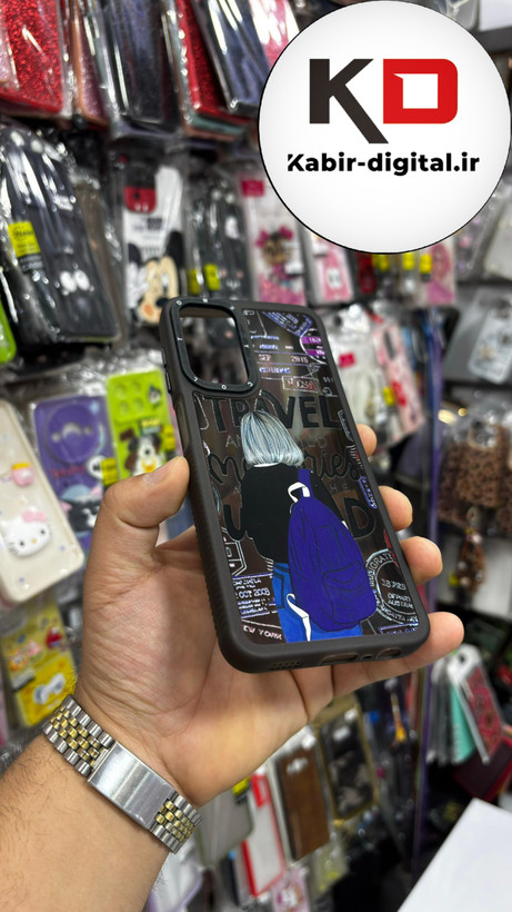 قاب گوشی Galaxy A13 4g سامسونگ So CooL سوکول اورجینال فانتزی دکمه کرومی طرح دختر