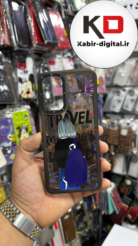 قاب گوشی Galaxy A13 4g سامسونگ So CooL سوکول اورجینال فانتزی دکمه کرومی طرح دختر