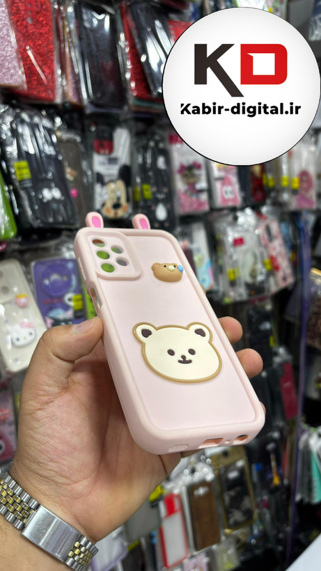 قاب گوشی Galaxy A23سامسونگ سیلیکونی Solid Case ضد ضربه عروسکی برجسته طرح سگ محافظ لنز دار