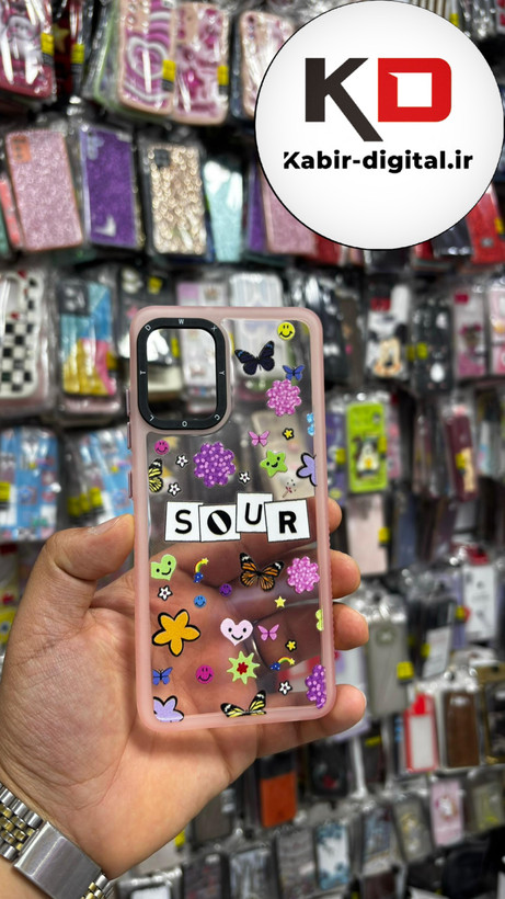قاب گوشی Galaxy A32 4g سامسونگ So CooL سوکول اورجینال فانتزی دکمه کرومی طرح گل