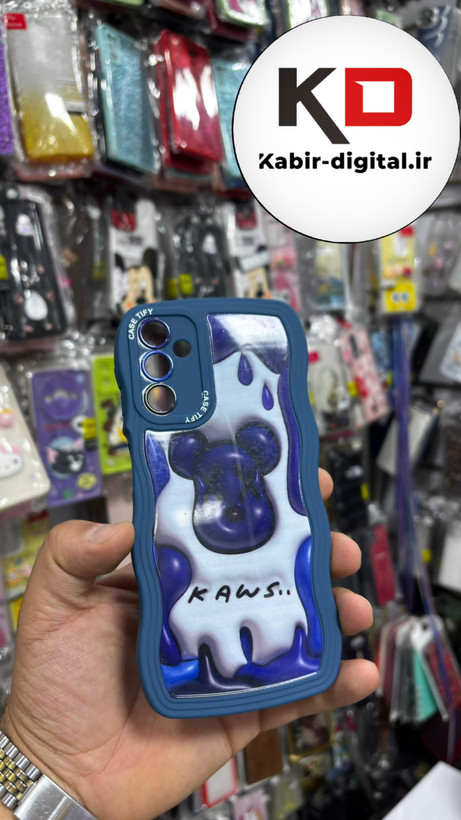 قاب گوشی Galaxy A24 - Galaxy A54- Galaxy A14 سامسونگ منحنی دور سیلیکونی متال طرح سه بعدی سگ آبی