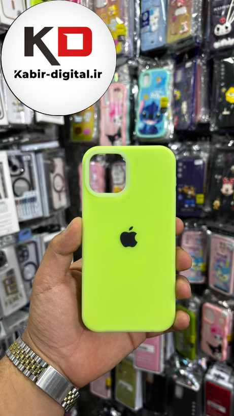 قاب گوشی iPhone 12 - iPhone 12 Pro آیفون سیلیکونی پاستیلی اورجینال Case پاک کنی داخل مخملی درجه یک سبز پاستیلی