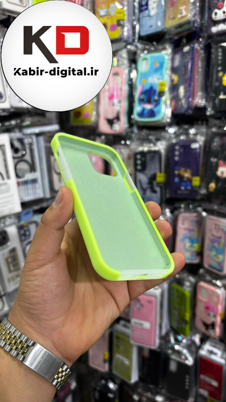 قاب گوشی iPhone 12 - iPhone 12 Pro آیفون سیلیکونی پاستیلی اورجینال Case پاک کنی داخل مخملی درجه یک سبز پاستیلی