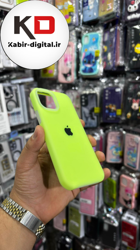 قاب گوشی iPhone 12 - iPhone 12 Pro آیفون سیلیکونی پاستیلی اورجینال Case پاک کنی داخل مخملی درجه یک سبز پاستیلی