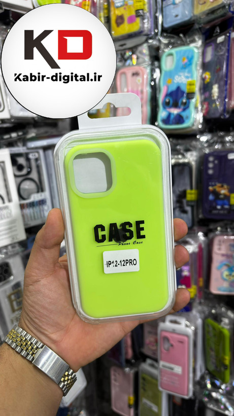 قاب گوشی iPhone 12 - iPhone 12 Pro آیفون سیلیکونی پاستیلی اورجینال Case پاک کنی داخل مخملی درجه یک سبز پاستیلی