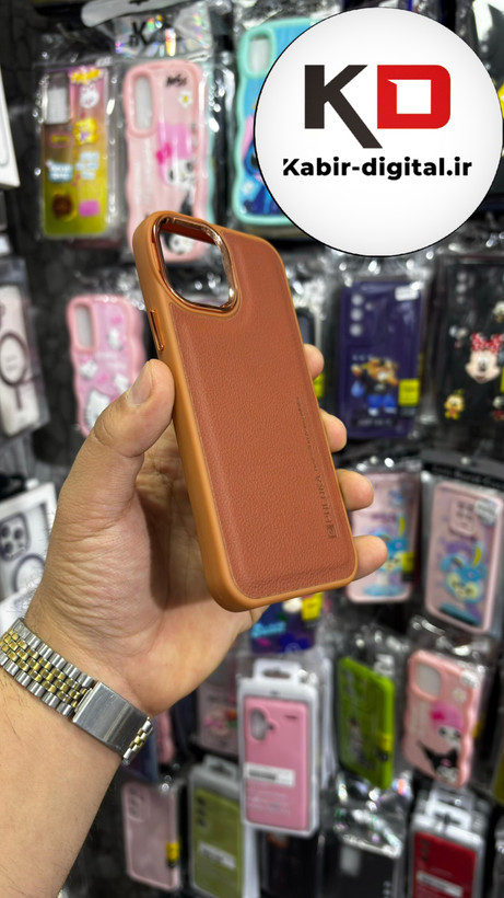 قاب گوشی iPhone 12 - iPhone 12 Pro آیفون طرح چرمی کلاسیک HARD متال کیس نیلکین NILLKIN قهوه ایی