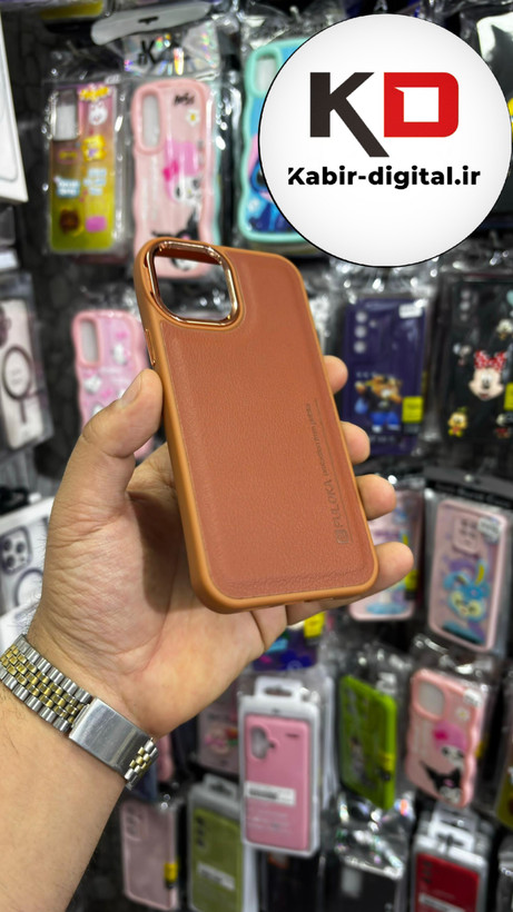 قاب گوشی iPhone 12 - iPhone 12 Pro آیفون طرح چرمی کلاسیک HARD متال کیس نیلکین NILLKIN قهوه ایی