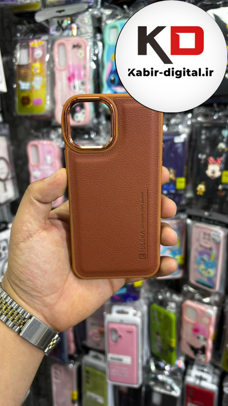 قاب گوشی iPhone 12 - iPhone 12 Pro آیفون طرح چرمی کلاسیک HARD متال کیس نیلکین NILLKIN قهوه ایی