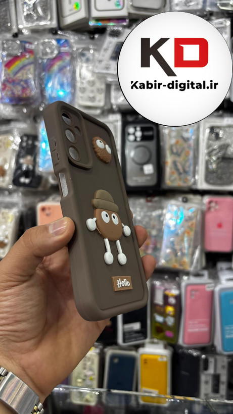 قاب گوشی Galaxy A05s سامسونگ طرح سیلیکونی Solid عروسکی برجسته محافظ لنزدار طرح هپل نسکافه ای