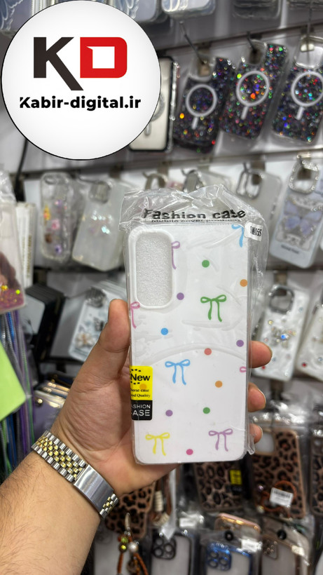 قاب گوشی Galaxy A05s سامسونگ فانتزی اورجینال دور سیلیکونی ضدخش ضد ضربه طرح پاپیون کرومی رنگی