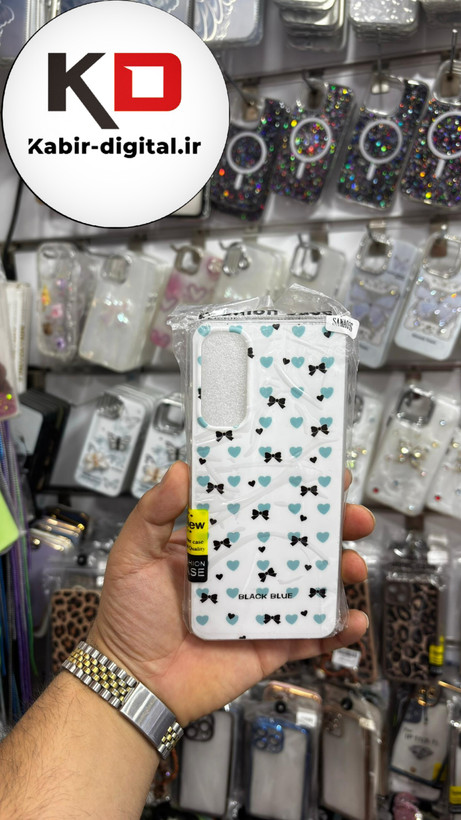 قاب گوشی Galaxy A25 سامسونگ فانتزی اورجینال دور سیلیکونی ضدخش ضد ضربه طرح پاپیون و قلب