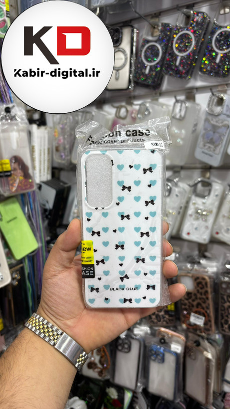 قاب گوشی Galaxy A35-A55 سامسونگ فانتزی اورجینال دور سیلیکونی ضدخش ضد ضربه طرح پاپیون و قلب