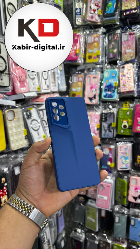 قاب گوشی Galaxy A73 سامسونگ سری Porsche Design پورش دیزاین Hard LUXURY محافظ لنز دار آبی کاربنی