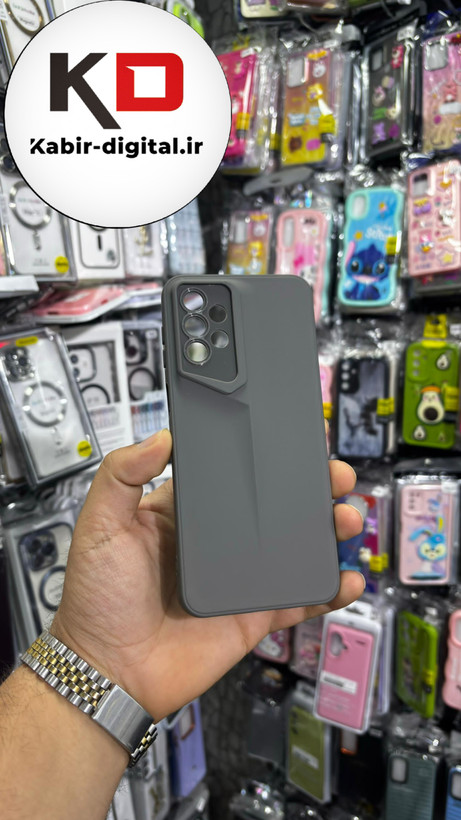 قاب گوشی Galaxy A13 4G سامسونگ سری Porsche Design پورش دیزاین Hard LUXURY محافظ لنز دار خاکی