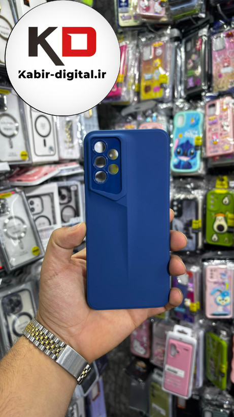 قاب گوشی Galaxy A23 4G سامسونگ سری Porsche Design پورش دیزاین Hard LUXURY محافظ لنز دار آبی کاربنی