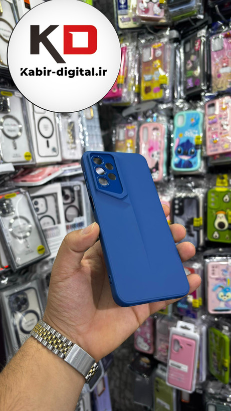 قاب گوشی Galaxy A23 4G سامسونگ سری Porsche Design پورش دیزاین Hard LUXURY محافظ لنز دار آبی کاربنی
