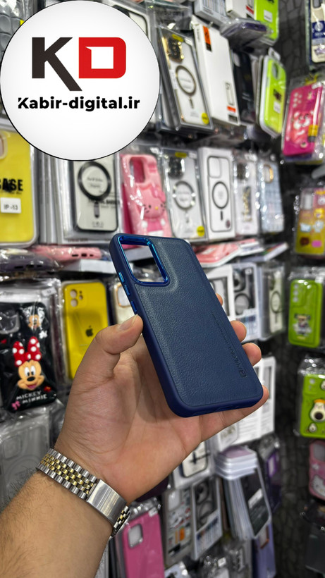 قاب گوشی Galaxy A54 سامسونگ طرح چرمی کلاسیک HARD چرمی پولوکا PULOKA متال کیس سرمه ایی