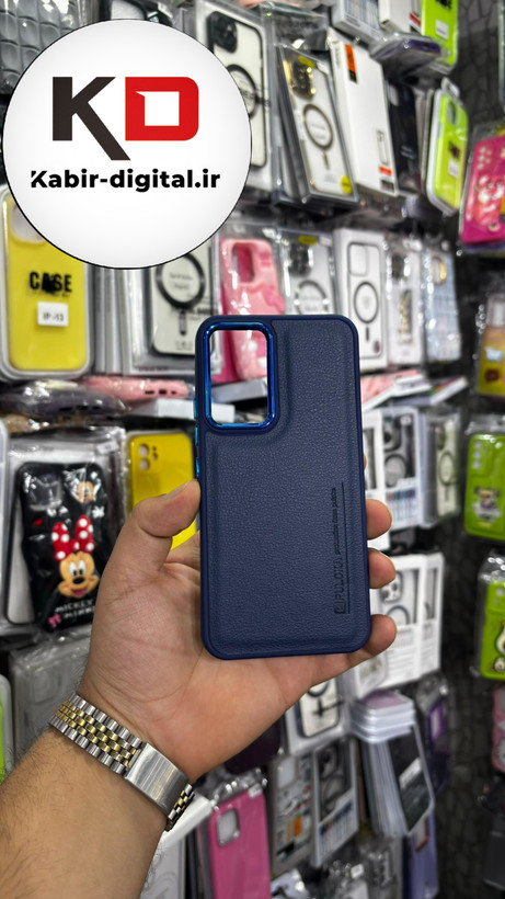 قاب گوشی Galaxy A54 سامسونگ طرح چرمی کلاسیک HARD چرمی پولوکا PULOKA متال کیس سرمه ایی