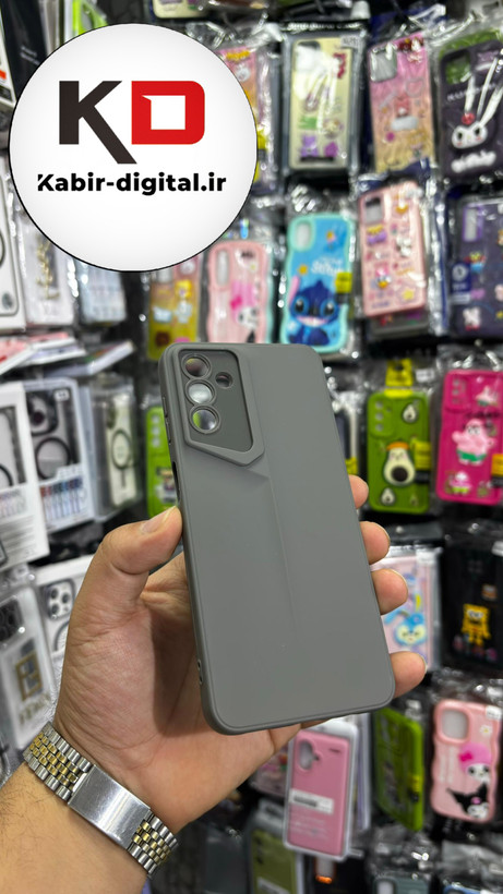 قاب گوشی Galaxy A04s سامسونگ سری Porsche Design پورش دیزاین Hard LUXURY محافظ لنز دار خاکی
