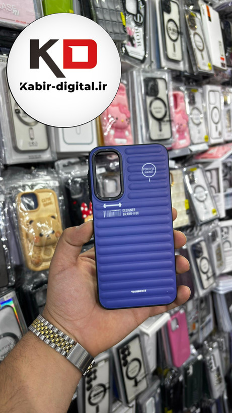 قاب گوشی Galaxy A15 سامسونگ طرح ضد ضربه مات یانگ کیت YoungKit طرح مگ سیف بنفش