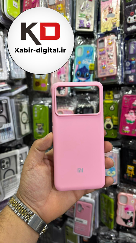 قاب گوشی POCO F6 PRO شیائومی سیلیکونی اورجینال پاک کنی درجه یک زیربسته صورتی