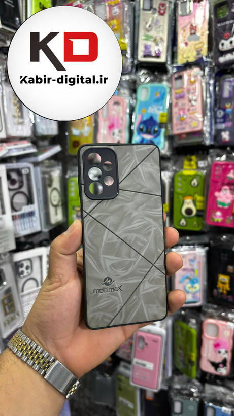 قاب گوشی Galaxy A73 سامسونگ طرح ژله ای چرمی ساده REMAX خاکستری