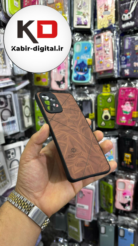 قاب گوشی Galaxy A73 سامسونگ طرح ژله ای چرمی ساده REMAX قهوه ایی