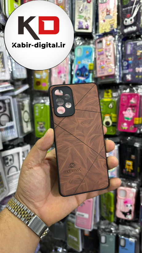 قاب گوشی Galaxy A73 سامسونگ طرح ژله ای چرمی ساده REMAX قهوه ایی