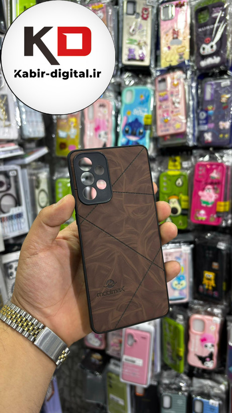 قاب گوشی Galaxy A73 سامسونگ طرح ژله ای چرمی ساده REMAX قهوه ایی تیره