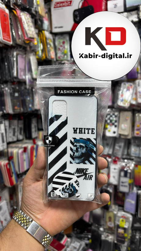 قاب گوشی Galaxy A31/51 سامسونگ فانتزی سوزنی برجسته طرح اسکلت مشکی پاپ سوکت دار