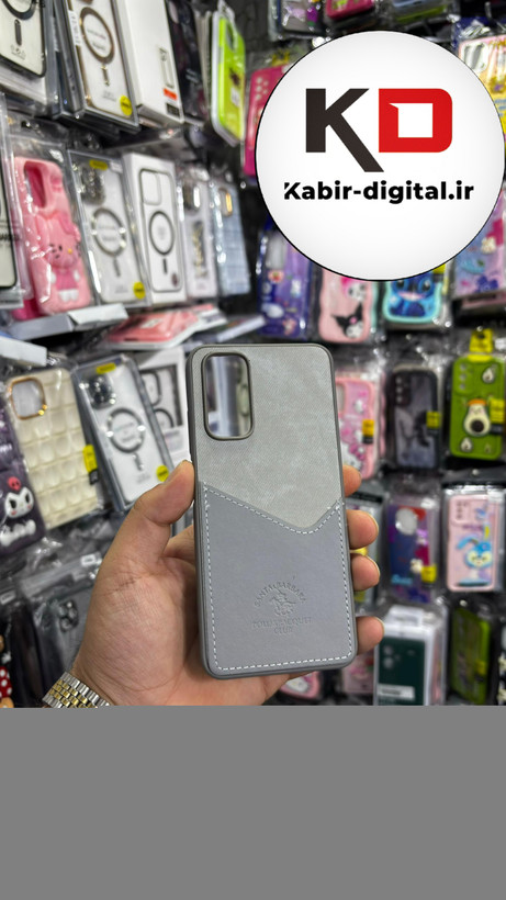 قاب گوشی Redmi Note 11/ Note 11s /Note 12sشیائومی طرح دو تیکه پارچه و چرم کلاسیک HARD چرمی پولوPULO جاکارتی دار چرمی خاکستری