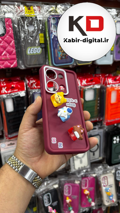قاب گوشی Redmi Note 13 4Gشیائومی Solid عروسکی کارتونی فانتزی چاپی محافظ لنزدار درجه یک طرح انگشتی جیگری
