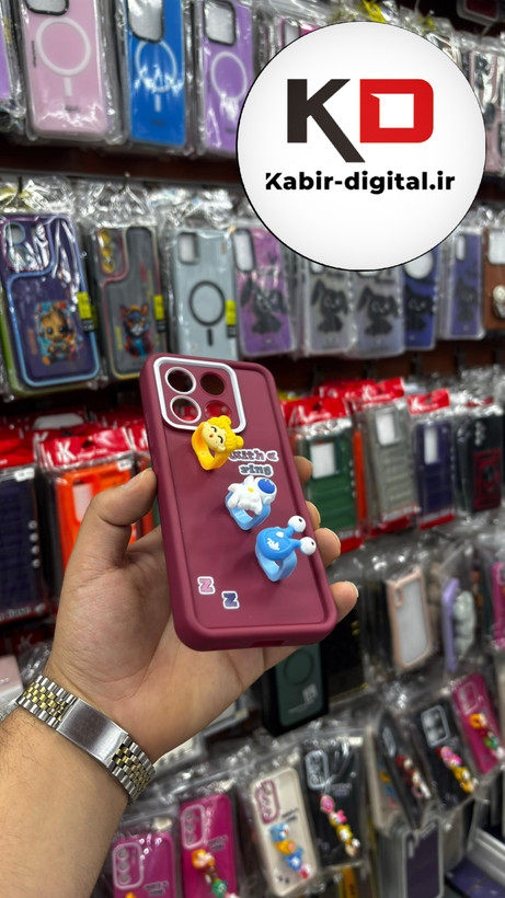 قاب گوشی Redmi K70E/POCO X6 PROشیائومی Solid عروسکی کارتونی فانتزی چاپی محافظ لنزدار درجه یک طرح انگشتی جیگری