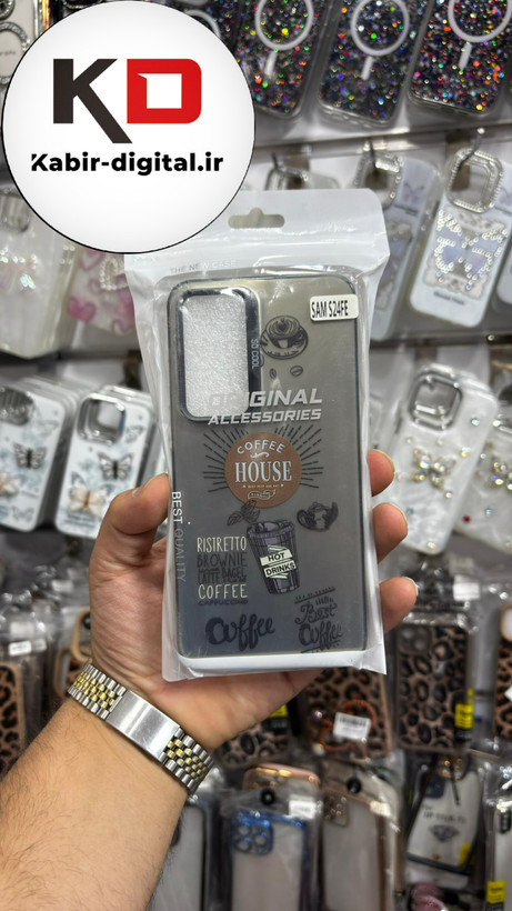 قاب گوشی Galaxy S24 FE سامسونگ طرح So CooL اورجینال طرح قهوه COFFEE
