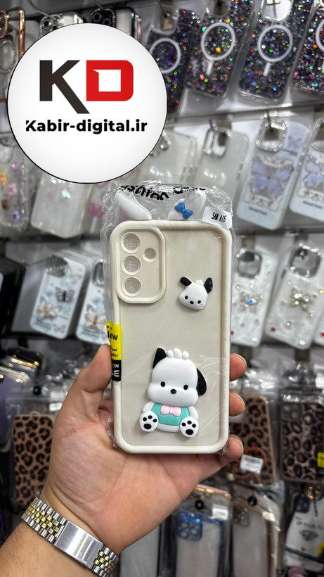 قاب گوشی Galaxy A15 سامسونگ طرح سیلیکونی Solid عروسکی برجسته محافظ لنزدار طرح پاندا