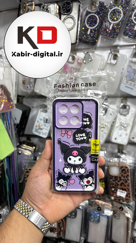 قاب گوشی Poco X6 Pro شیائومی طرح سیلیکونی Solid عروسکی برجسته محافظ لنزدار طرح کرومی