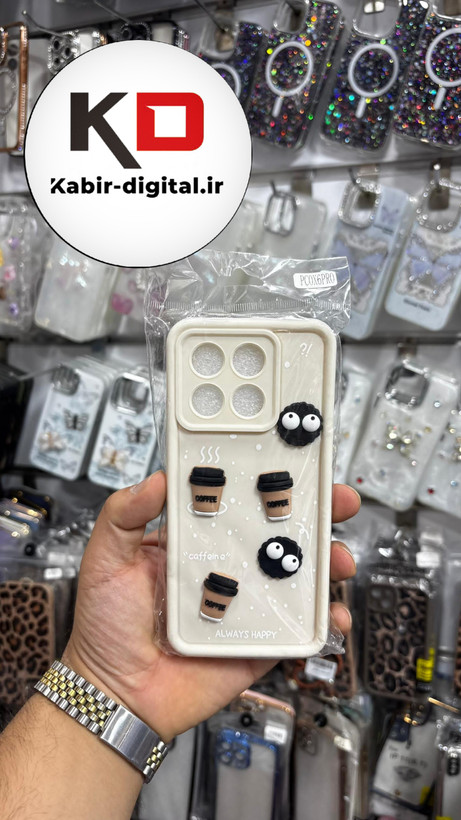 قاب گوشی Poco X6 Pro شیائومی طرح سیلیکونی Solid عروسکی برجسته محافظ لنزدار طرح هپل کرمی