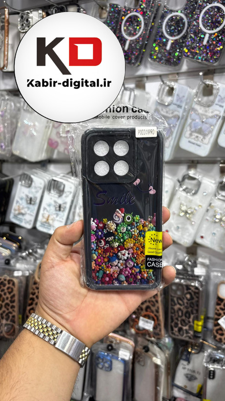قاب گوشی Poco X6 Pro شیائومی طرح سیلیکونی Solid عروسکی برجسته محافظ لنزدار طرح گل