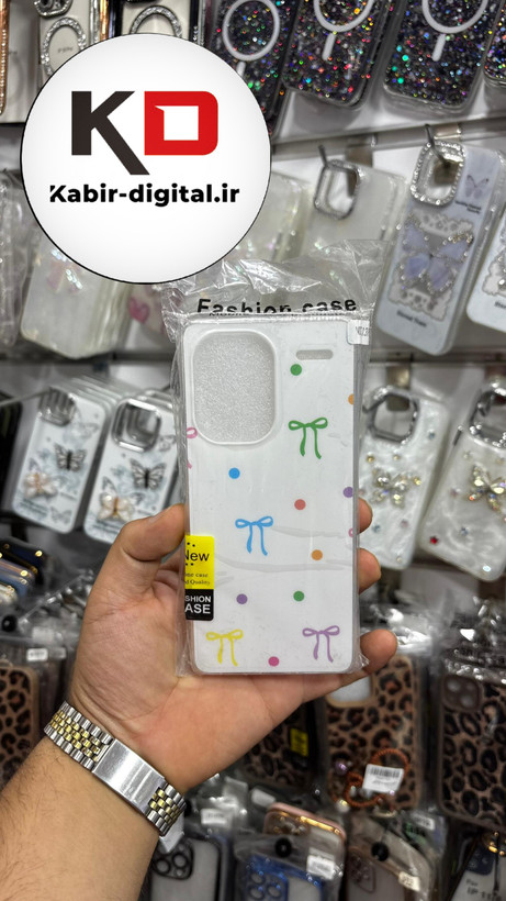 قاب گوشی Redmi Note 13 pro Plus شیائومی فانتزی اورجینال دور سیلیکونی ضدخش ضد ضربه طرح پاپیون رنگی