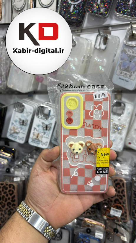 قاب گوشی MI 12 Lite شیائومی عروسکی برجسته فانتزی شفاف محافظ لنز دار