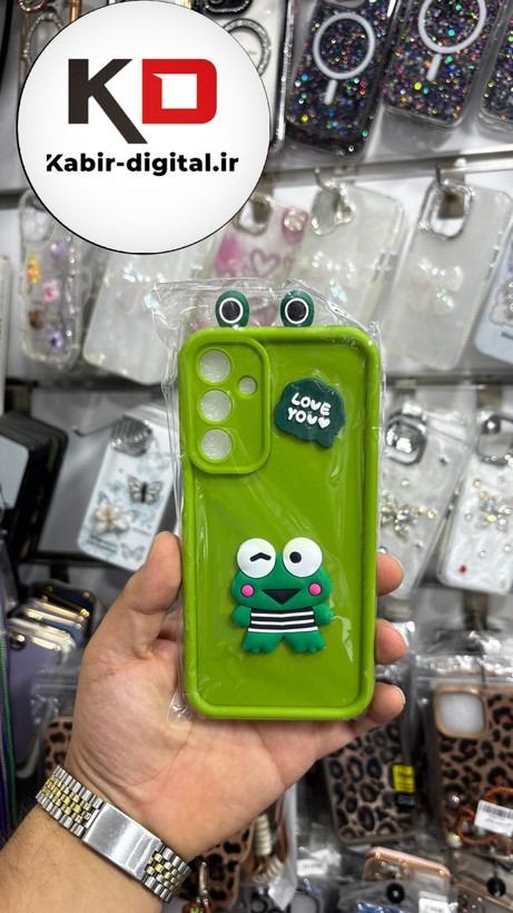 قاب گوشی Galaxy A16سامسونگ طرح سیلیکونی Solid عروسکی برجسته محافظ لنزدار طرح غورباقه