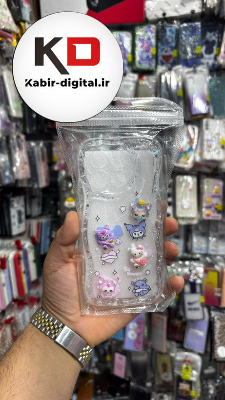 قاب گوشی Poco X6 Pro شیائومی اورجینال ژله ای اکلیلی شفاف عروسکی کرومی و ملودی برجسته محافظ لنز دار