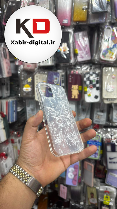 قاب گوشی iPhone 11 آیفون ماربل لاکچری ژله ای محافظ لنزدار طرح پروانه