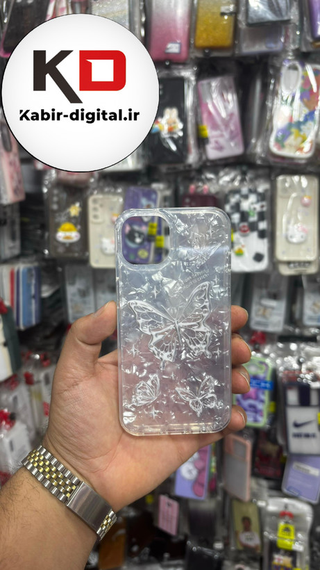 قاب گوشی iPhone 11 آیفون ماربل لاکچری ژله ای محافظ لنزدار طرح پروانه