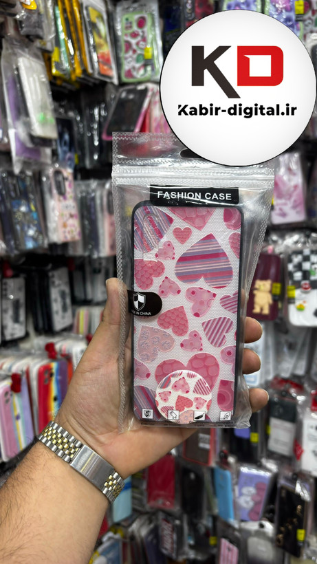 قاب گوشی Galaxy A30s/A50/A50s سامسونگ فانتزی سوزنی برجسته طرح قلب صورتی پاپ سوکت دار محافظ لنز دار