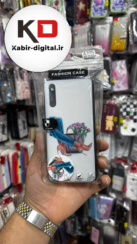قاب گوشی Galaxy A30s/A50/A50s سامسونگ فانتزی سوزنی برجسته طرح دخترانه پاپ سوکت دار محافظ لنز دار